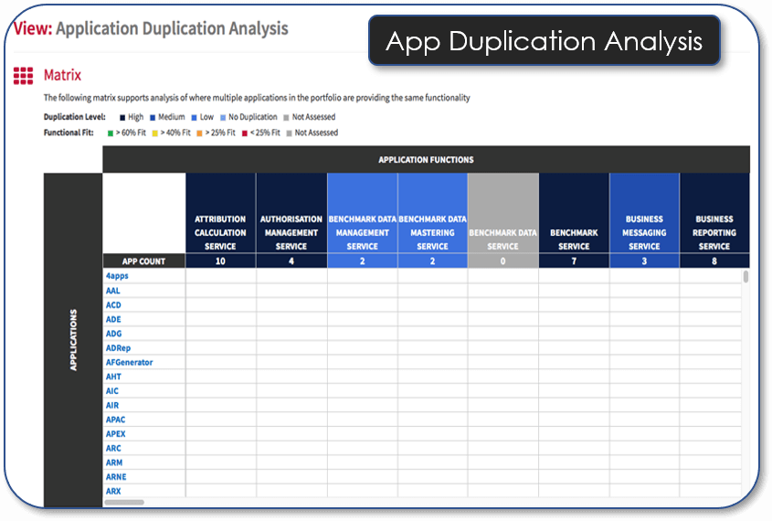 Application Duplication Analysis