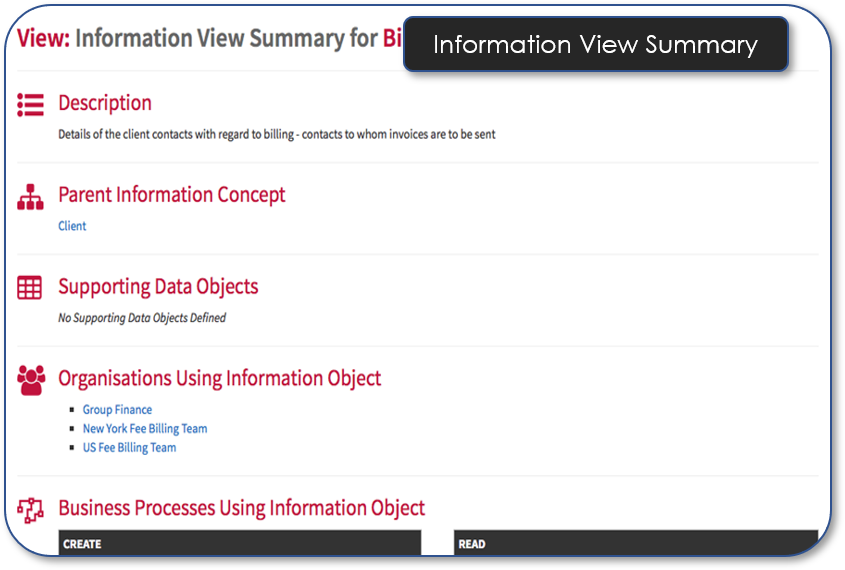 Information View Summary